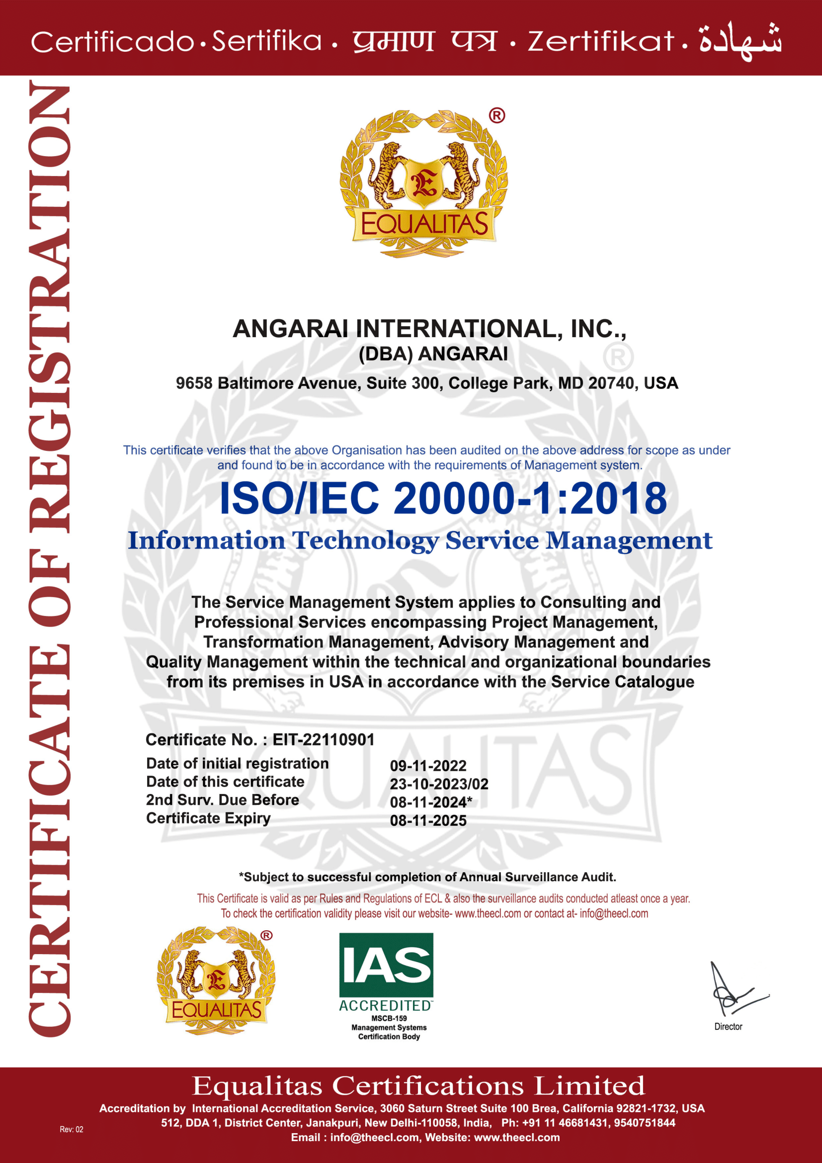 ISO 20000-1:2018