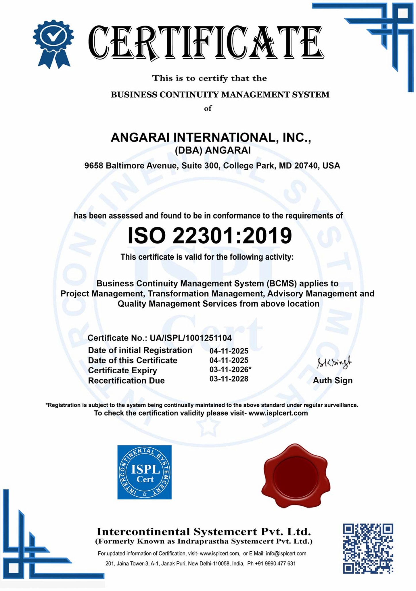 ISO 22301:2019