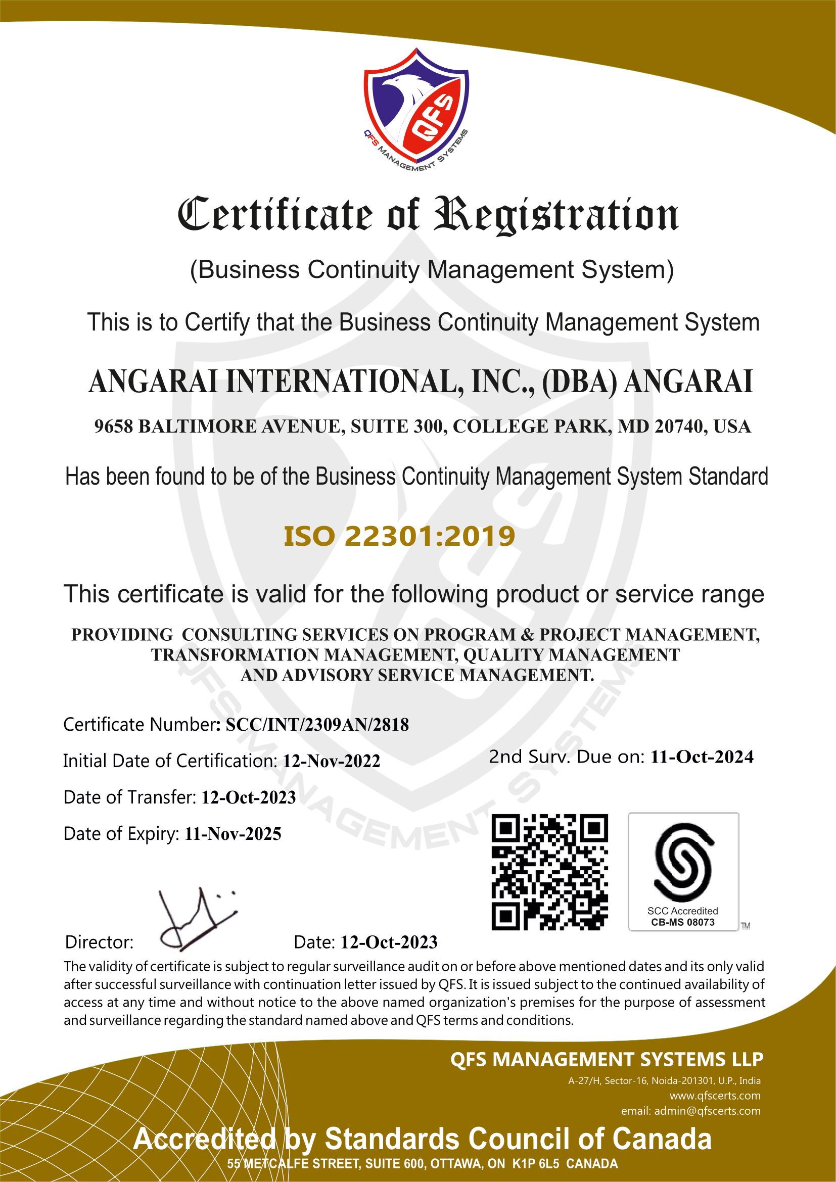 ISO 22301:2019